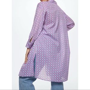 MANGO ~Geometric Print Shirt (NWT)